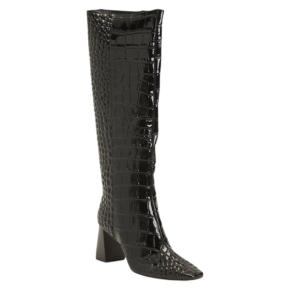 REFORMATION Made In Brazil Patent Leather River Knee Boots - Picture 1 of 3